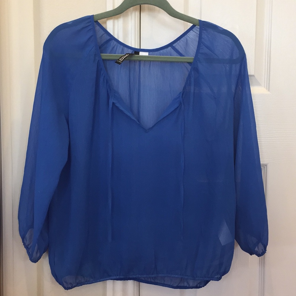 Sheer flowy blouse